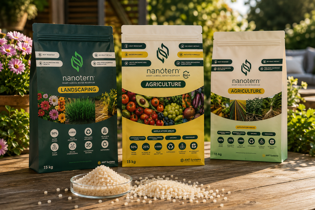 Nanotern Agriculture Bio+ Water Retention Granules – Biodegradable SAP for Organic Farming