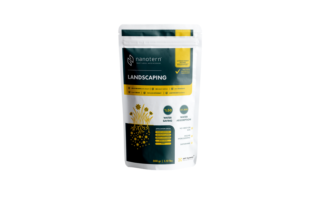 Nanotern Landscaping 500g water retention granules for soil – superabsorbent polymer for lawns, turf and planting